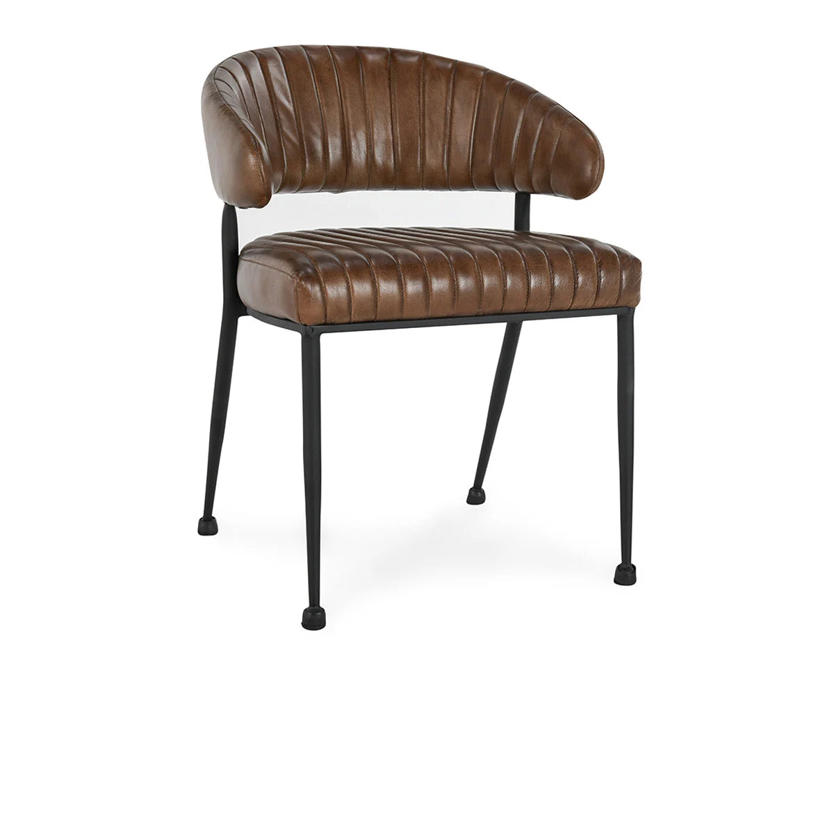 Umbria Leather Dining Chair- Brown - Chapin Furniture