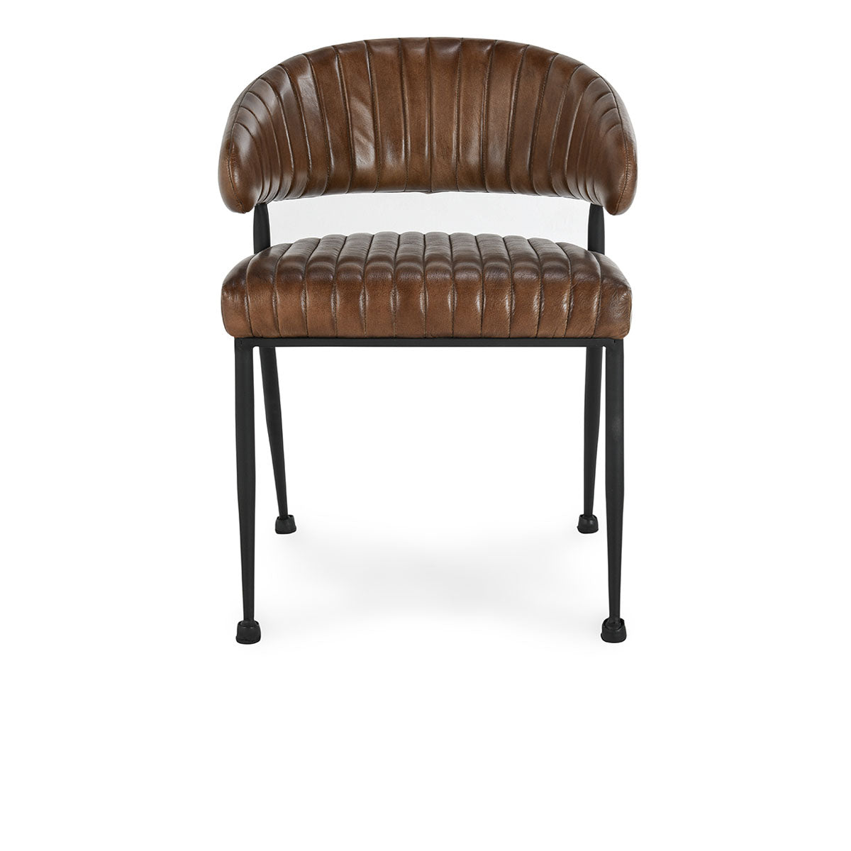 Umbria Leather Dining Chair- Brown - Chapin Furniture