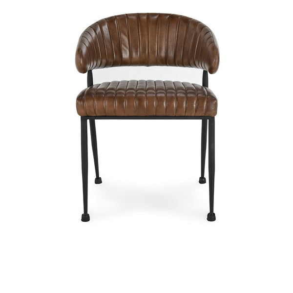 Umbria Leather Dining Chair- Brown - Chapin Furniture