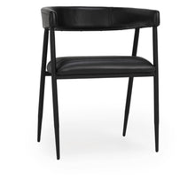 Preston Leather Dining Chair- Black - Chapin Furniture