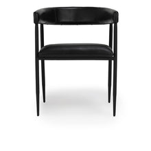 Preston Leather Dining Chair- Black - Chapin Furniture