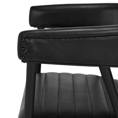 Preston Leather Dining Chair- Black - Chapin Furniture