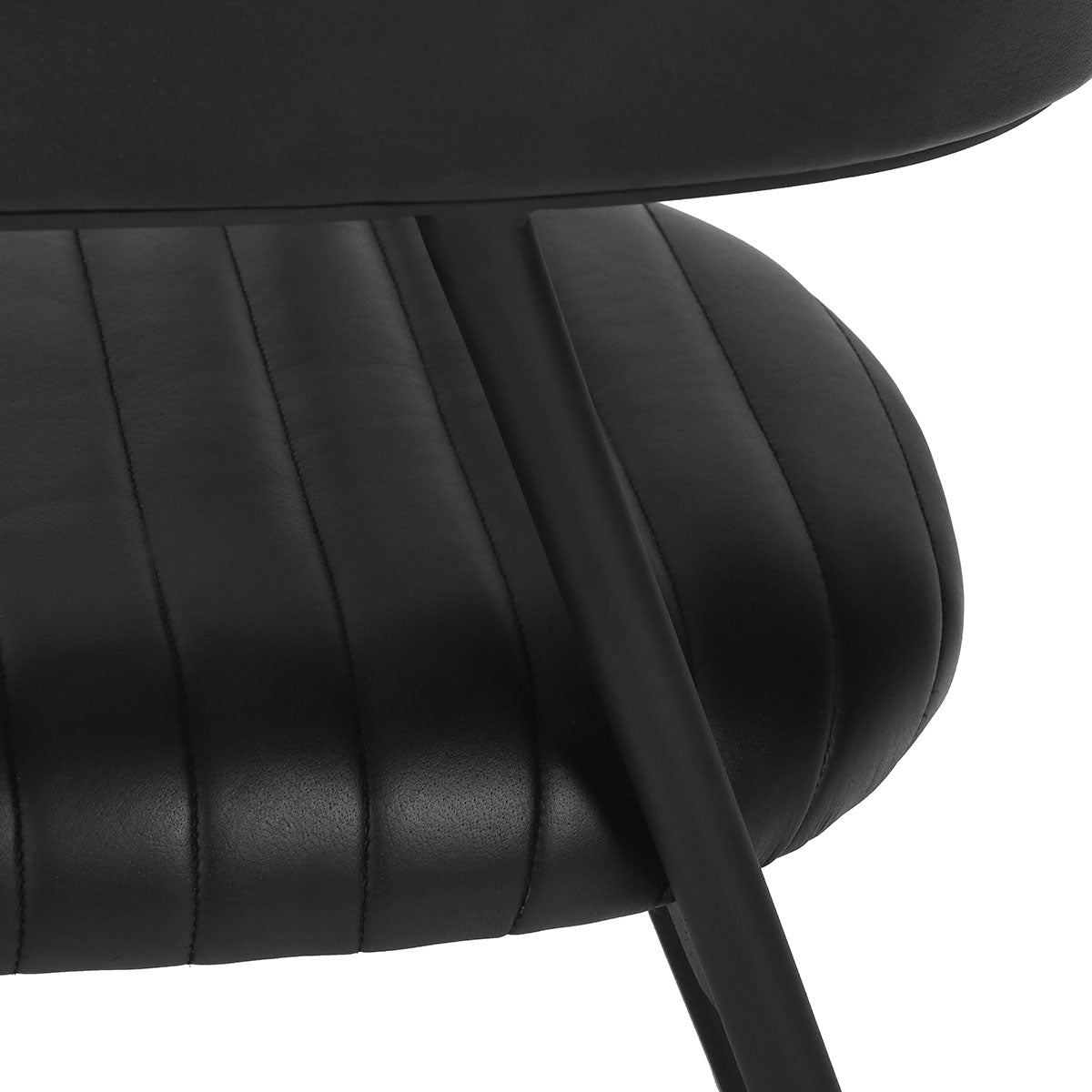 Preston Leather Dining Chair- Black - Chapin Furniture