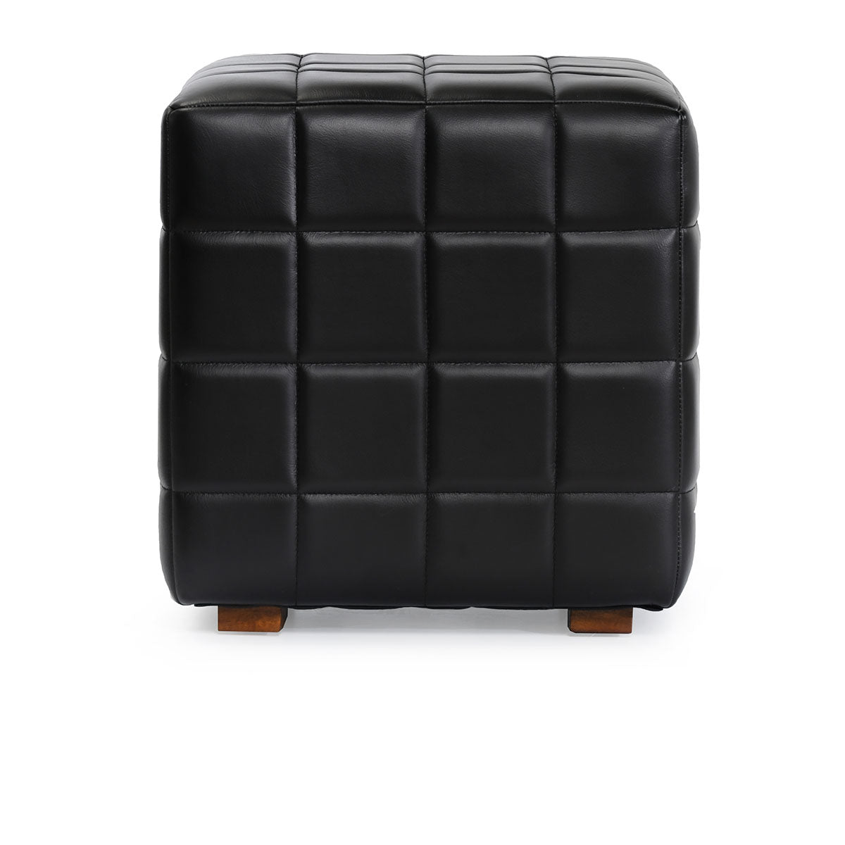 Carlo Leather 18" Square Ottoman - Chapin Furniture