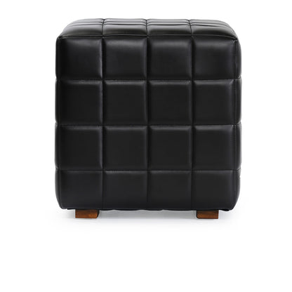 Carlo Leather 18" Square Ottoman - Chapin Furniture