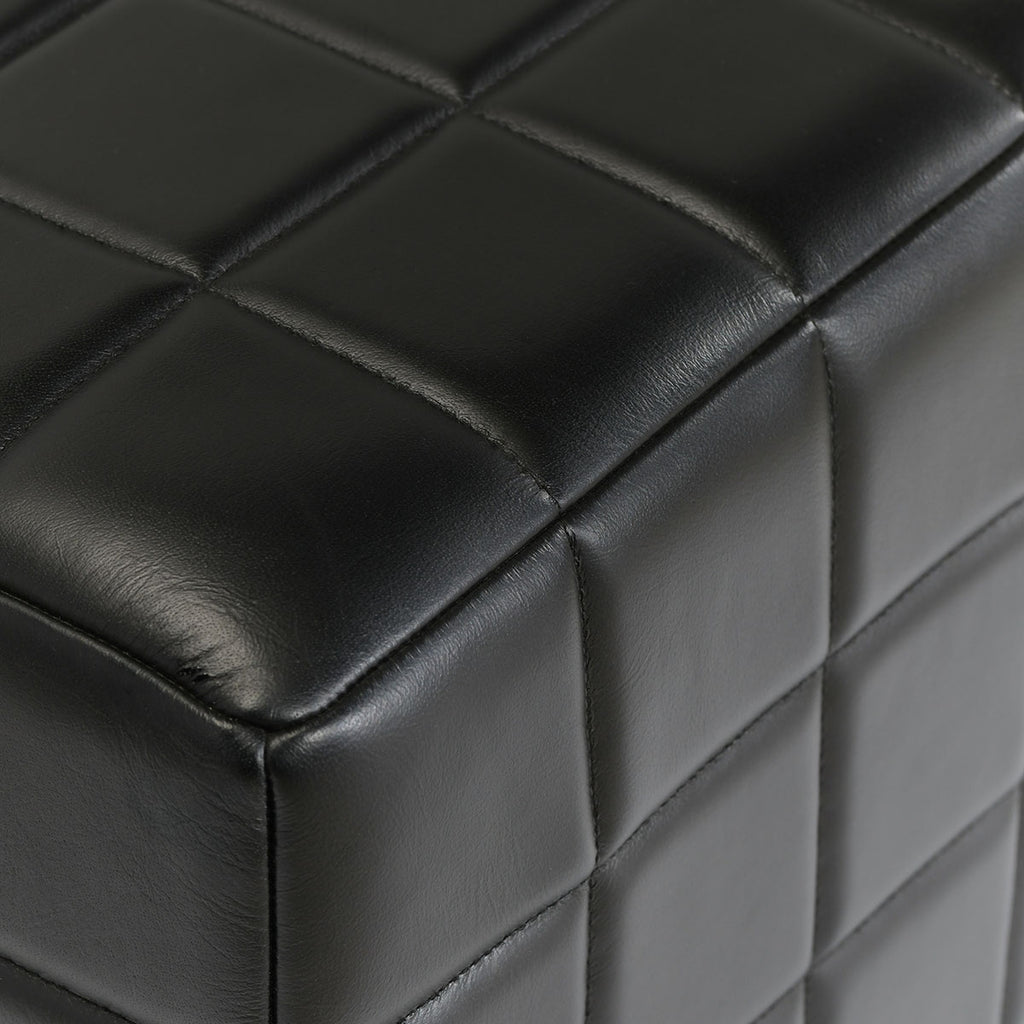 Carlo Leather 18" Square Ottoman - Chapin Furniture