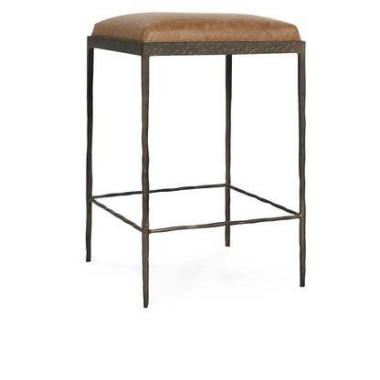 Bose 26" Leather Counter Stool- Chestnut Brown - Chapin Furniture