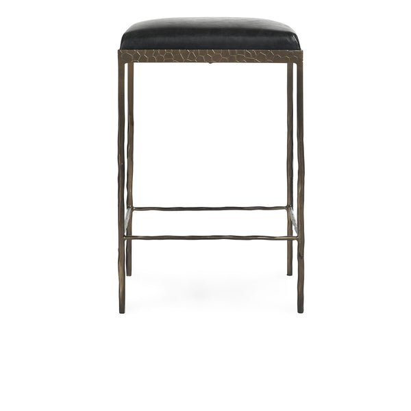 Bose 26" Leather Counter Stool- Black - Chapin Furniture