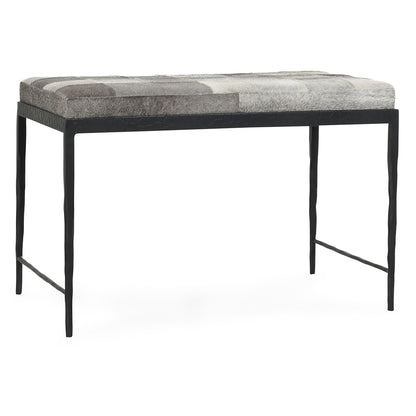 Achen Hide 28" Bench- Gray - Chapin Furniture
