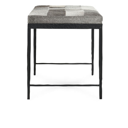 Achen Hide 28" Bench- Gray - Chapin Furniture
