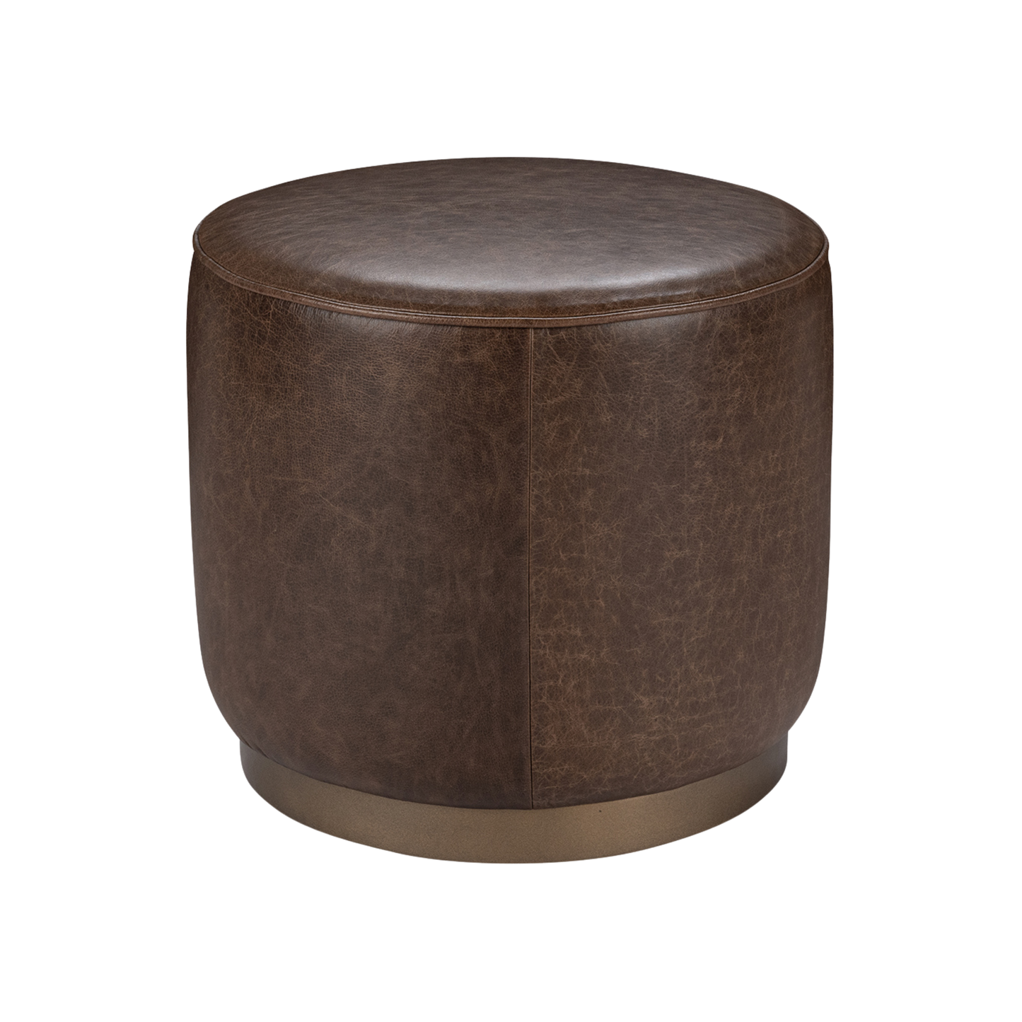 Clair Leather Round End Table - Chapin Furniture