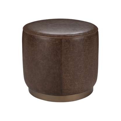 Clair Leather Round End Table - Chapin Furniture