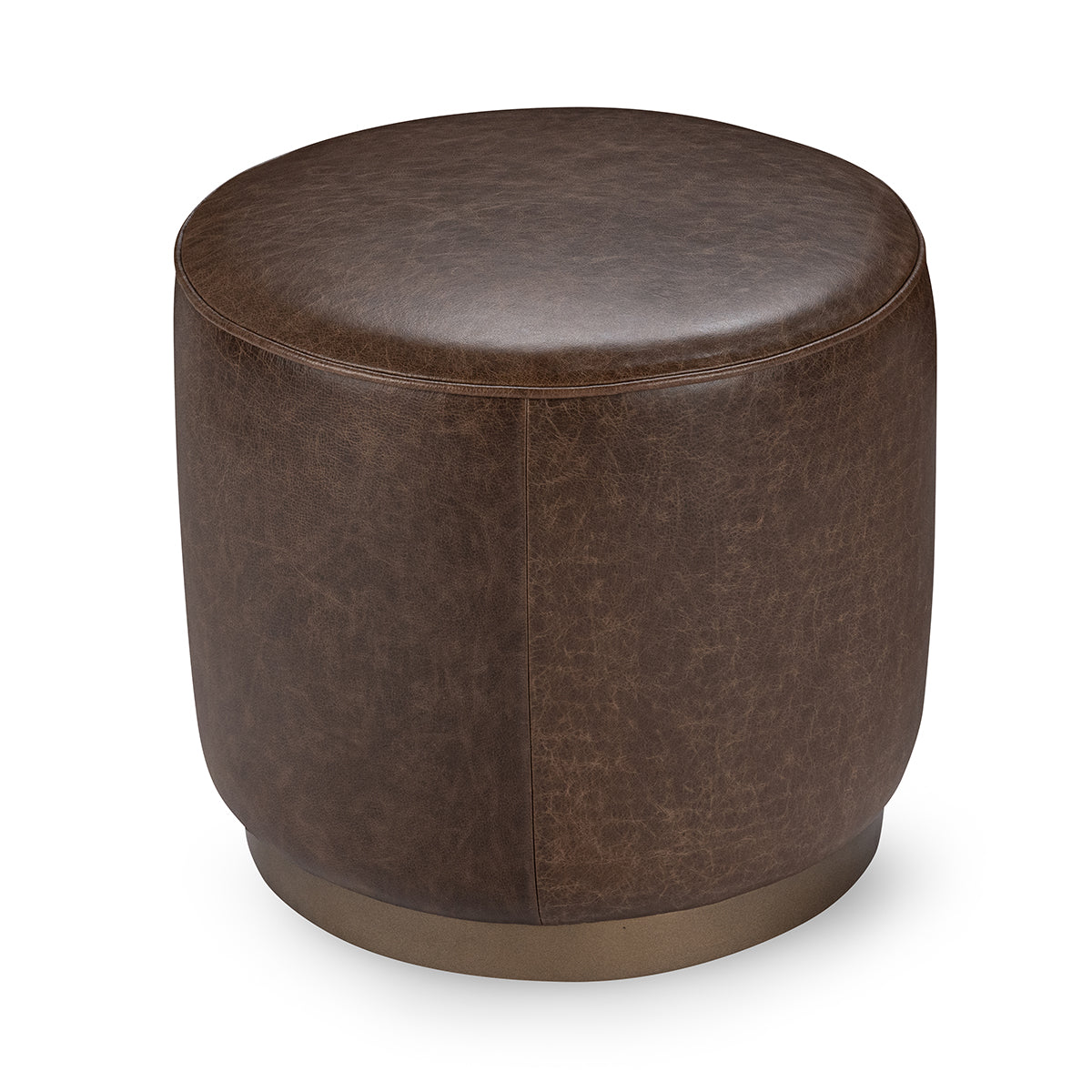 Clair Leather Round End Table - Chapin Furniture