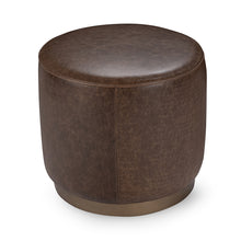 Clair Leather Round End Table - Chapin Furniture