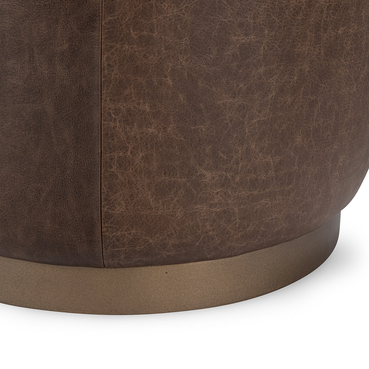 Clair Leather Round End Table - Chapin Furniture