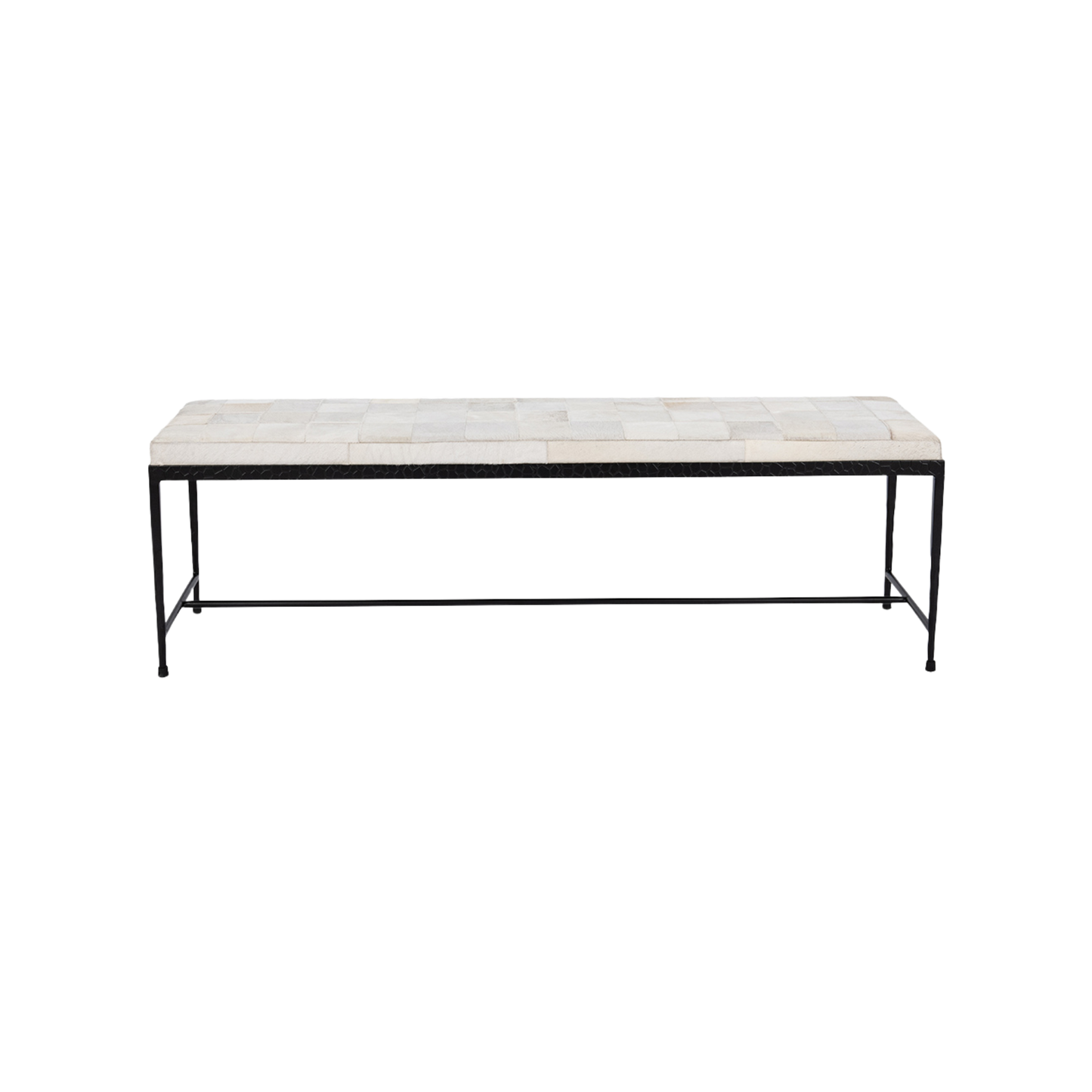 Achen Hide 60" Bench- Ivory - Chapin Furniture
