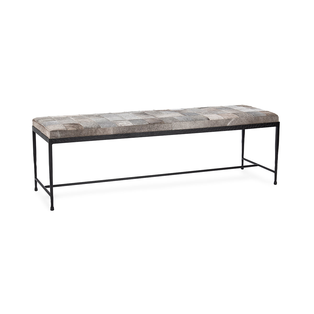 Achen Hide 60" Bench- Gray - Chapin Furniture
