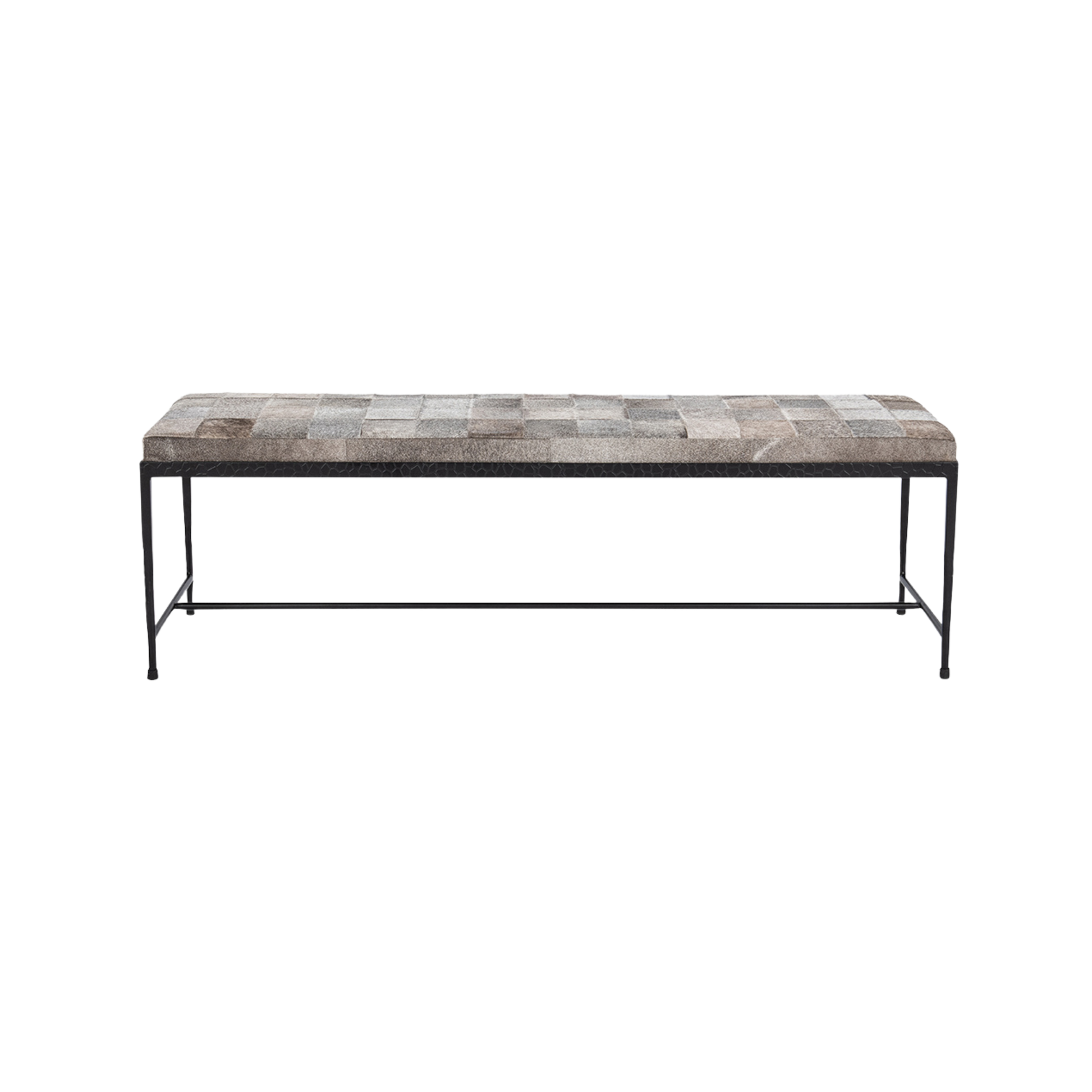 Achen Hide 60" Bench- Gray - Chapin Furniture
