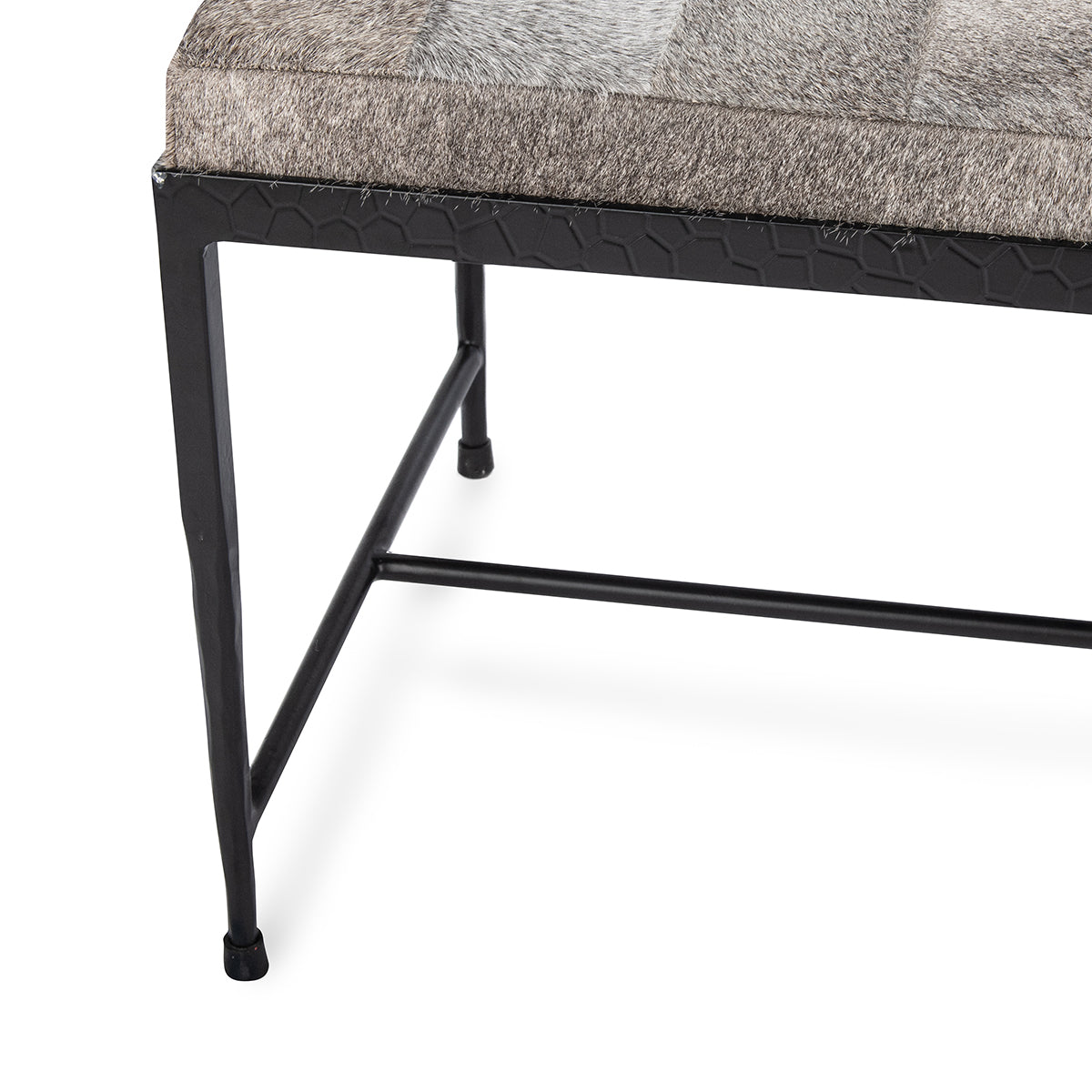 Achen Hide 60" Bench- Gray - Chapin Furniture