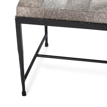 Achen Hide 60" Bench- Gray - Chapin Furniture