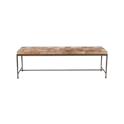 Achen Hide 60" Bench- Blonde - Chapin Furniture