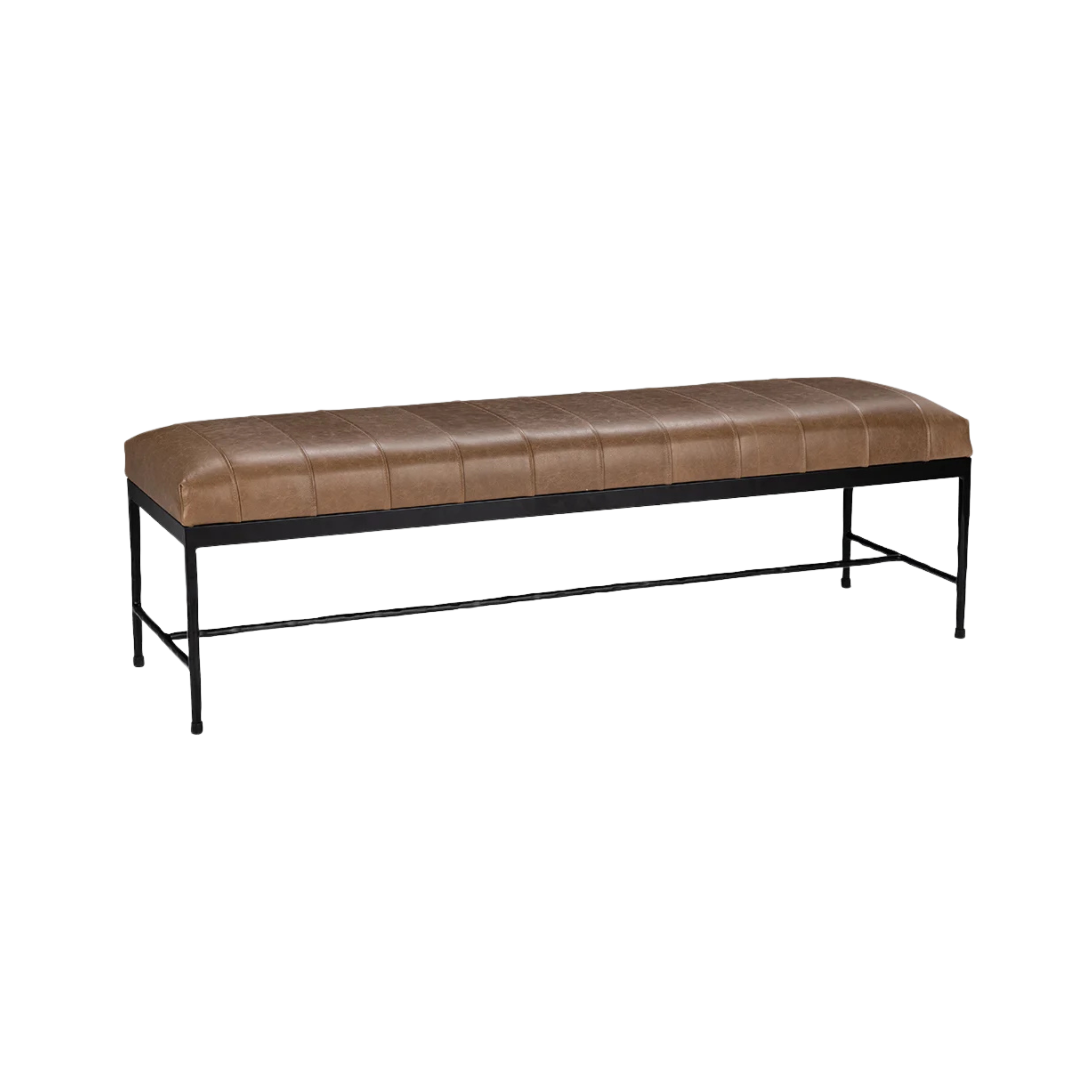 Madeleine Leather Bench - Thumbnail 4