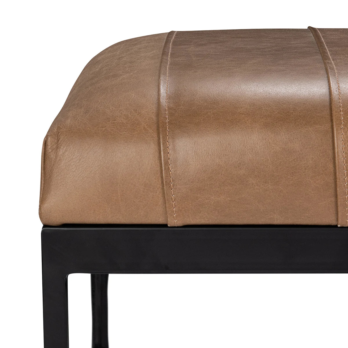 Madeleine Leather Bench - Thumbnail 5