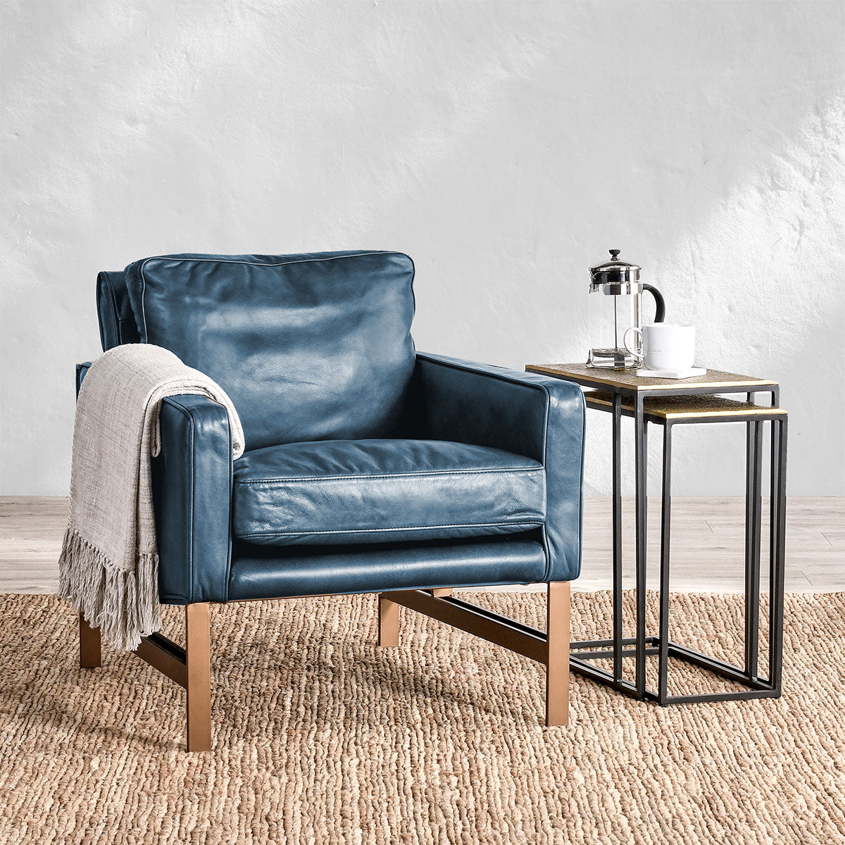 Chazzie Club Chair- Blue - Chapin Furniture