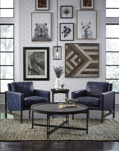 Chazzie Club Chair- Blue - Chapin Furniture