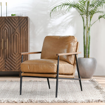 Christopher Club Chair Tan - Chapin Furniture