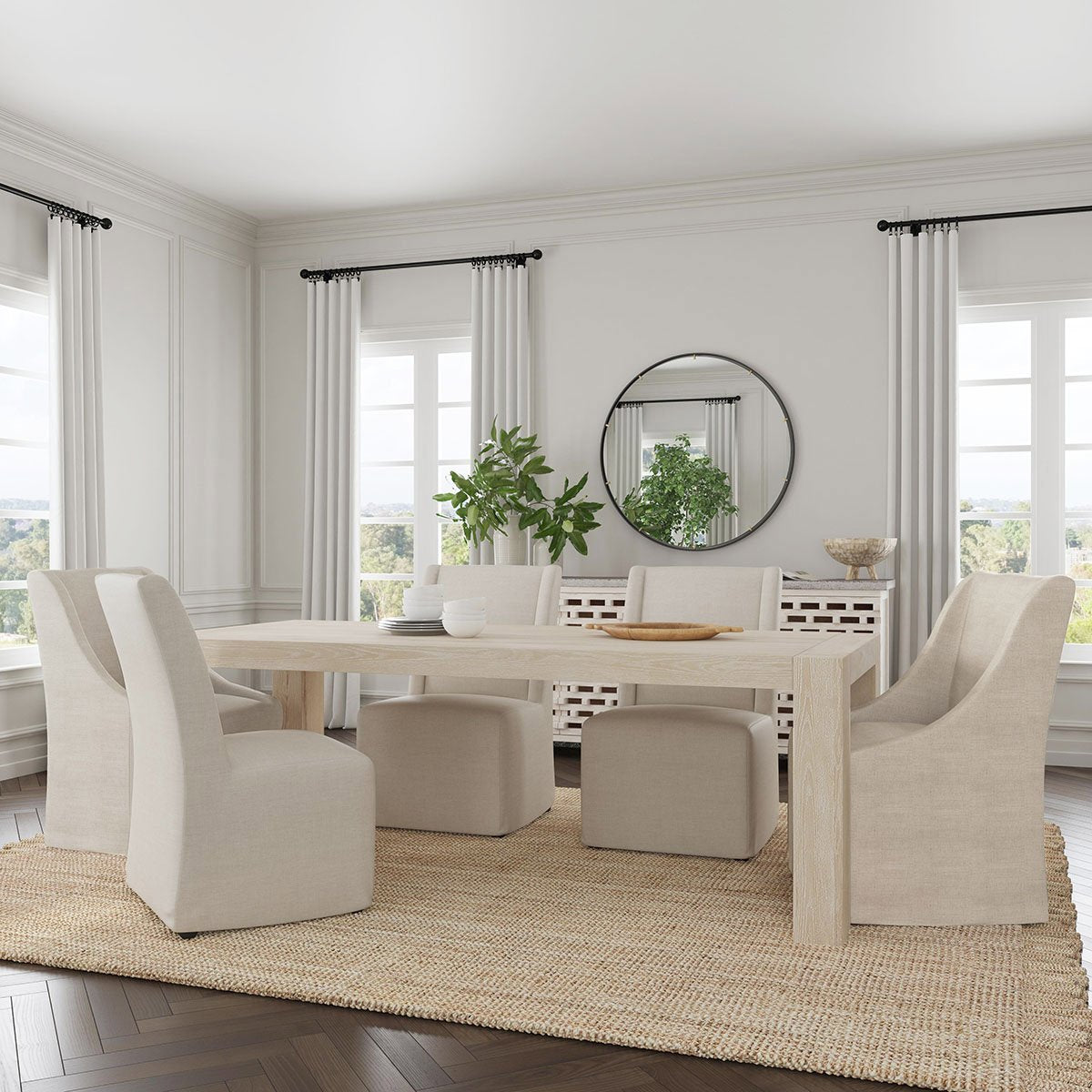 Warwick Rolling Wingback Dining Chair - Chapin Furniture