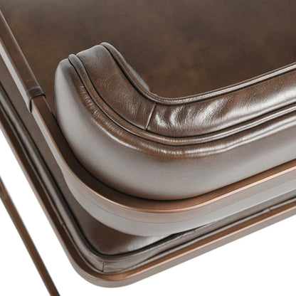Fonda Leather Dining Arm Chair- Truffle Brown - Chapin Furniture