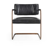 Fonda Leather Dining Arm Chair- Black - Chapin Furniture