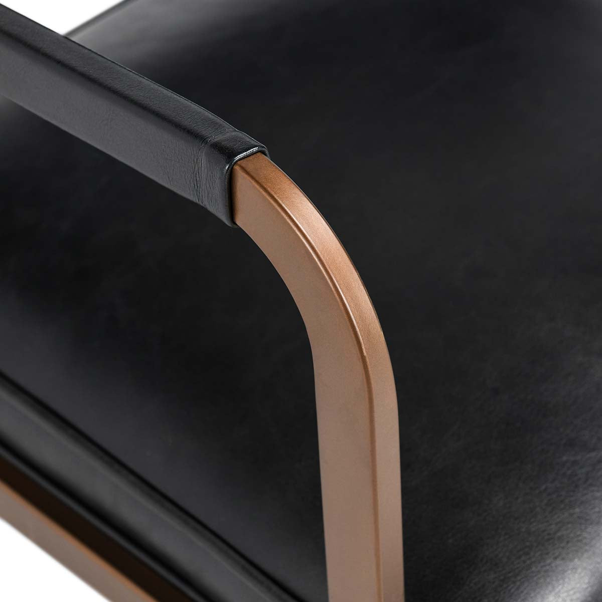 Fonda Leather Dining Arm Chair- Black - Chapin Furniture