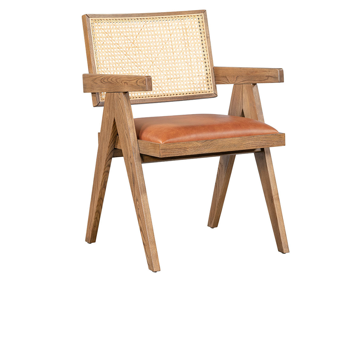 Douglas Leather Seat Dining Arm Chair - Thumbnail 3