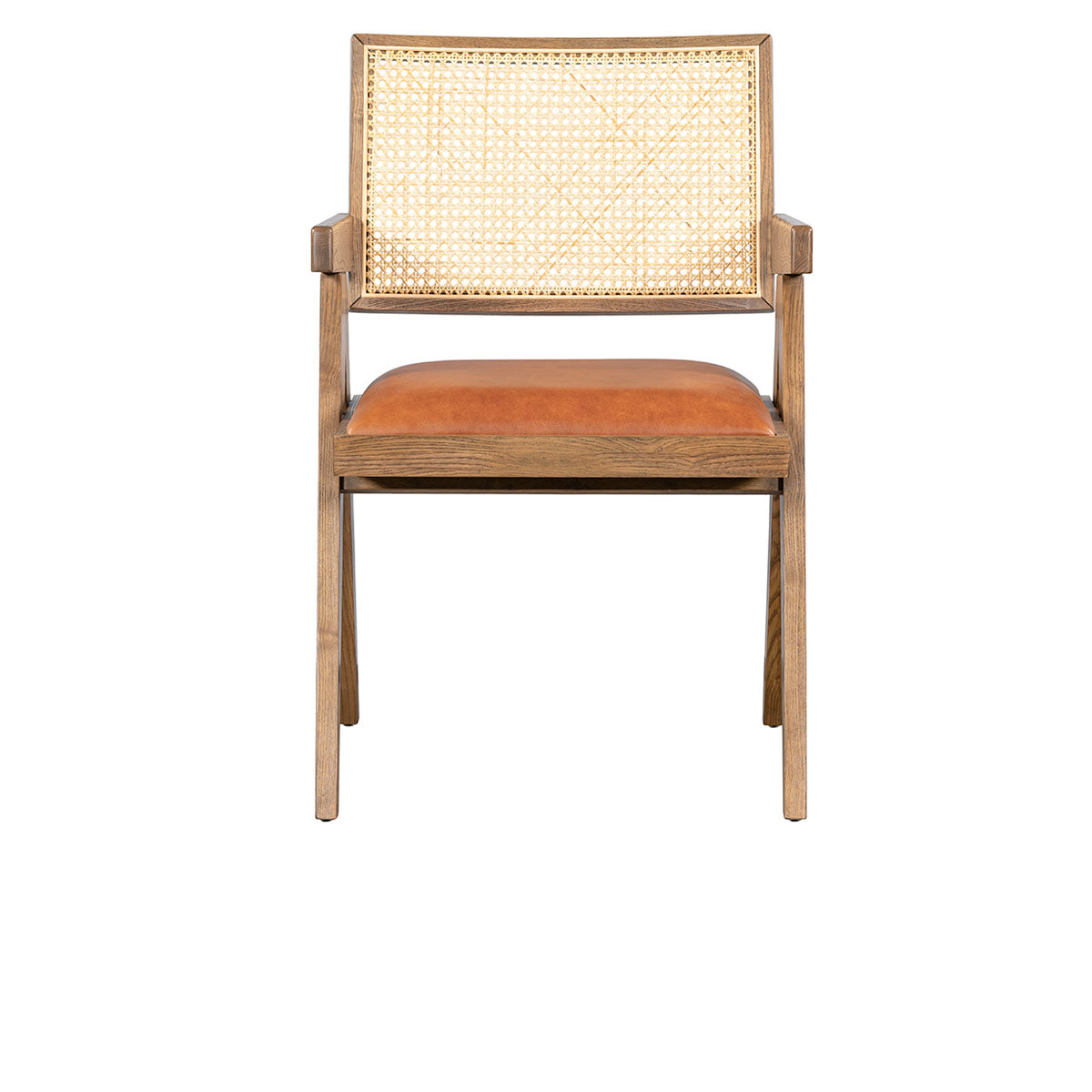 Douglas Leather Seat Dining Arm Chair - Chapin Furniture