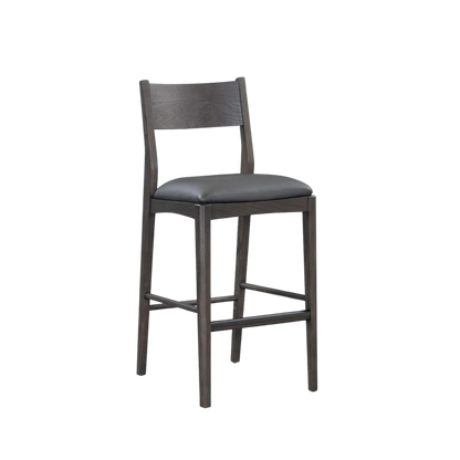 Rooney Leather/Wood Bar Stool - Chapin Furniture