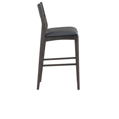 Rooney Leather/Wood Bar Stool - Chapin Furniture
