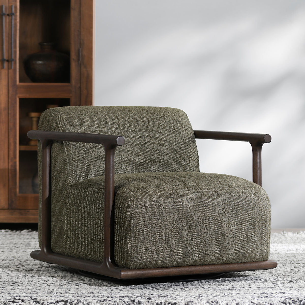 Lucia Swivel Accent Chair - Thumbnail 3