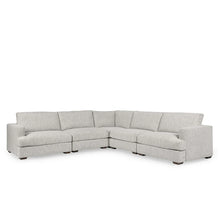 Ludwig 5 Piece Upholstered Sectional -Ivory - Chapin Furniture
