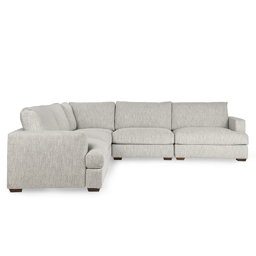 Ludwig 5 Piece Upholstered Sectional -Ivory - Chapin Furniture