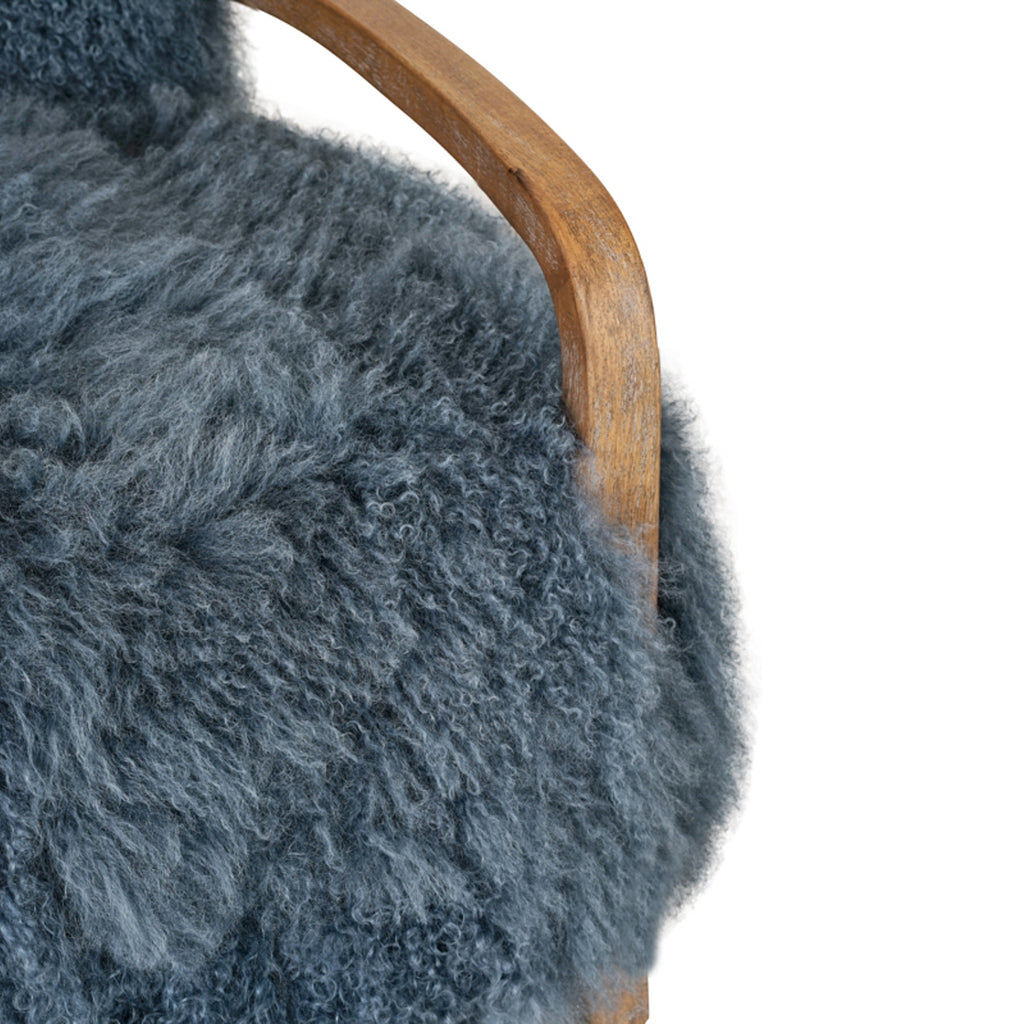 Kibo Accent Chair Blue Fur - Chapin Furniture