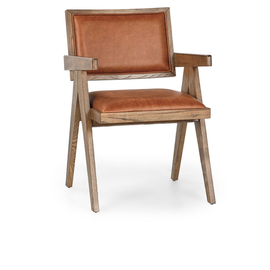 Dolton Leather Dining Arm Chair - Chapin Furniture