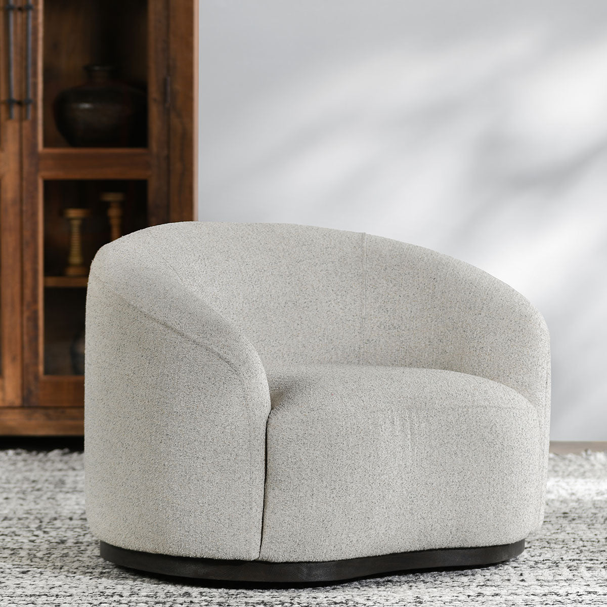 Beverly Swivel Accent Chair - Ivory - Chapin Furniture