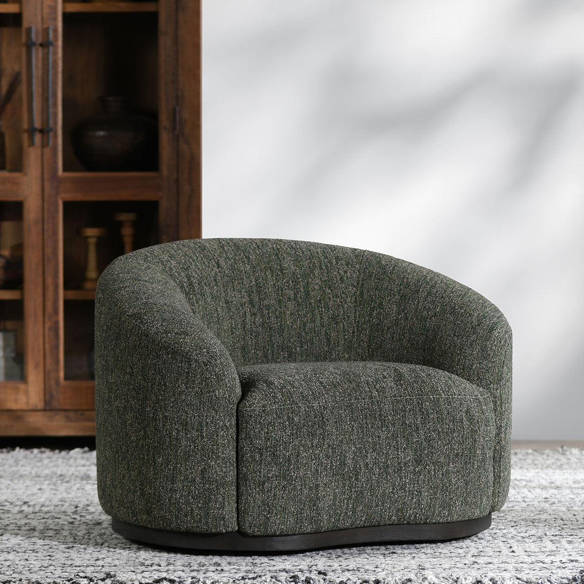 Beverly Swivel Accent Chair - Antique Green - Chapin Furniture
