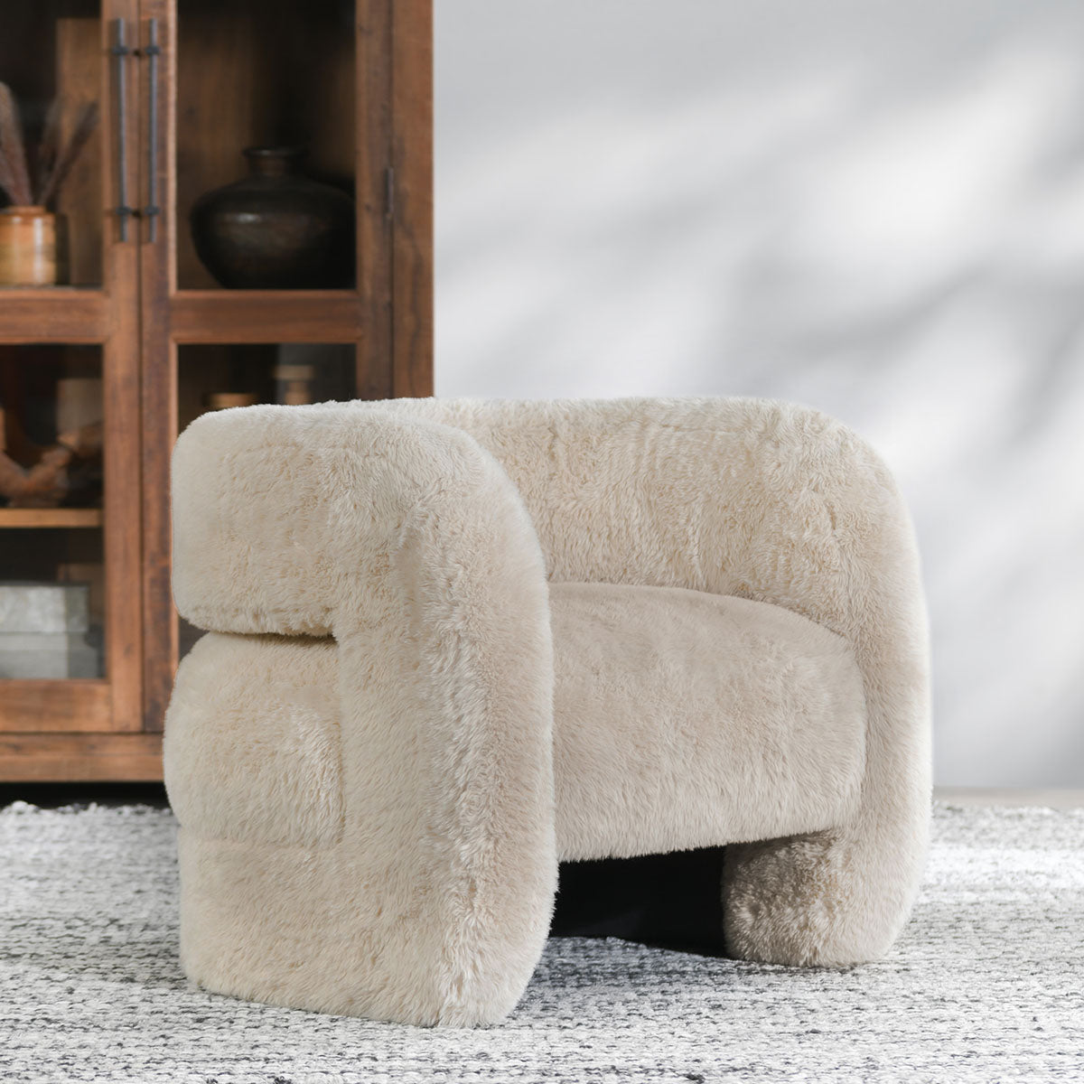 Teddy Plush Accent Chair - Beige - Chapin Furniture