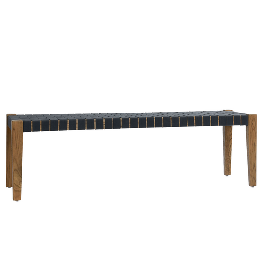Orlando Oak 62" Bench - True Natural / Charcoal - Chapin Furniture