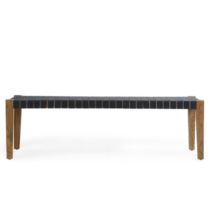 Orlando Oak 62" Bench - True Natural / Charcoal - Chapin Furniture