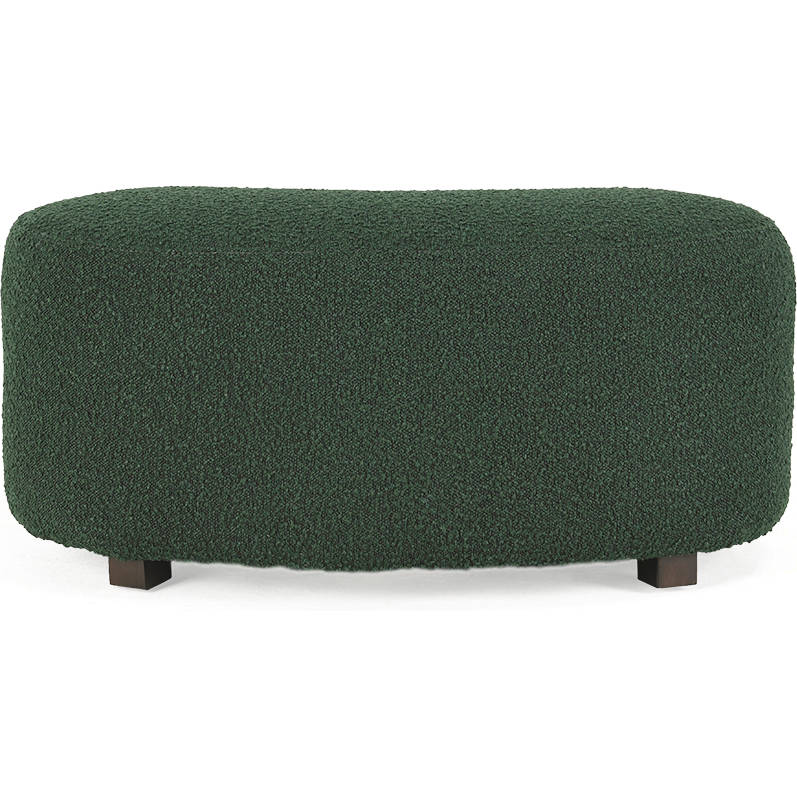 Hannah Ottoman - Green, Boucle - Chapin Furniture