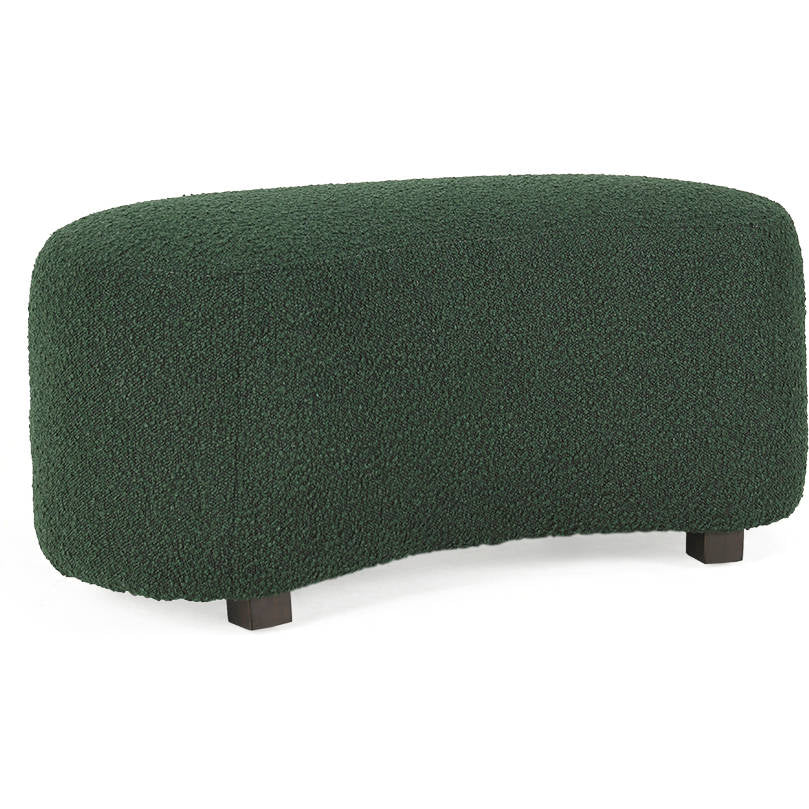 Hannah Ottoman - Green, Boucle - Chapin Furniture
